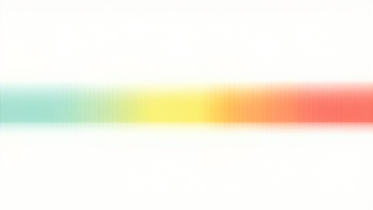 abstract color gradient bar from soft green to hard red representing water hardness scale