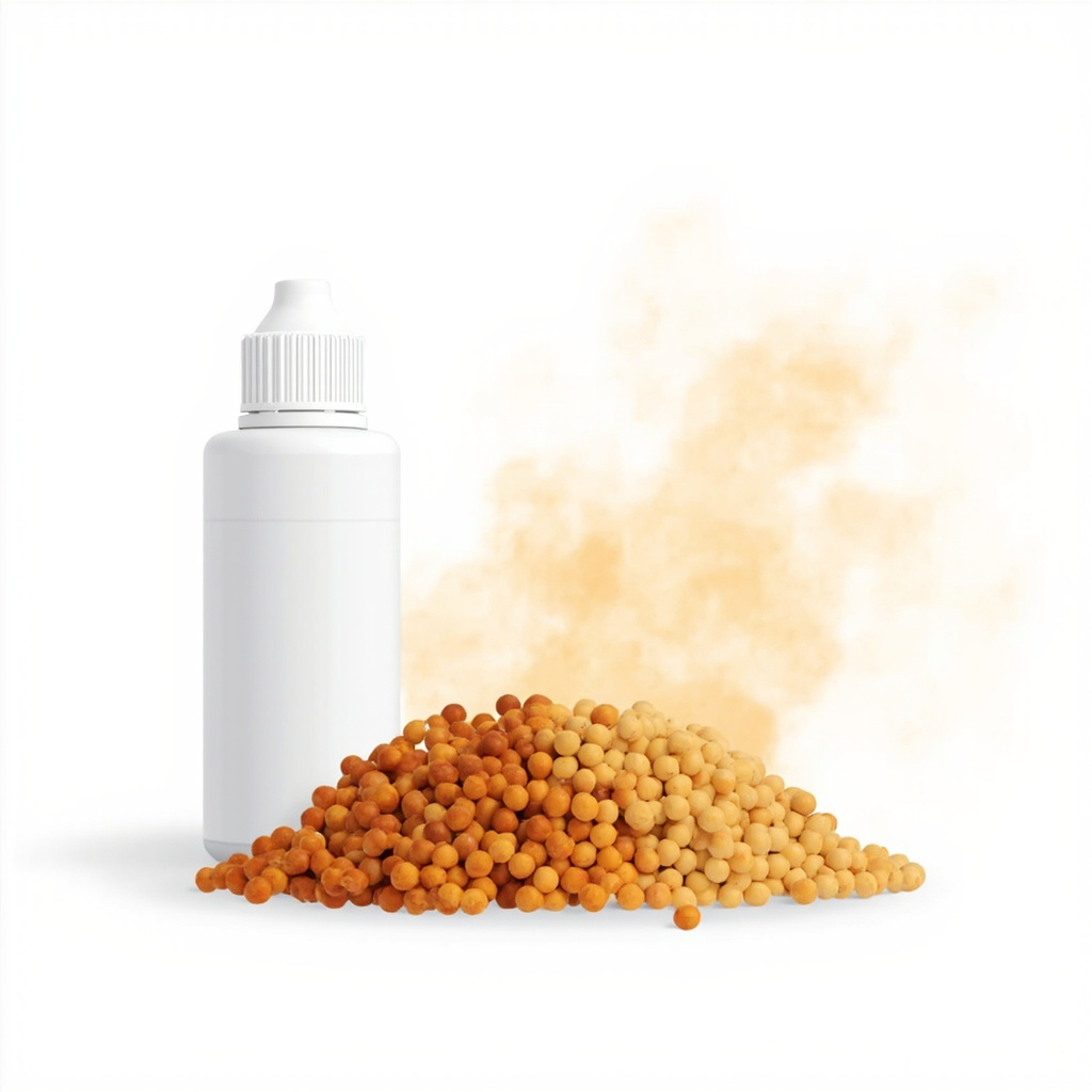 unbranded resin cleaner bottle next to amber resin beads with iron fouling dissolving