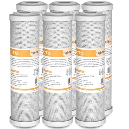 Membrane Solutions 5 Micron 10\" x 2.5\" CTO Carbon Block 4-Pack