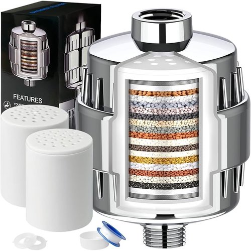 Dwavele 20-Stage Shower Filter with KDF-55 + Activated Carbon