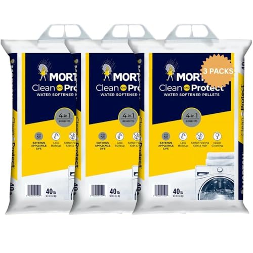 Water Softener Salt Pellets for Hard Water, 40 lb Bags, 3 Pack, 120 lb