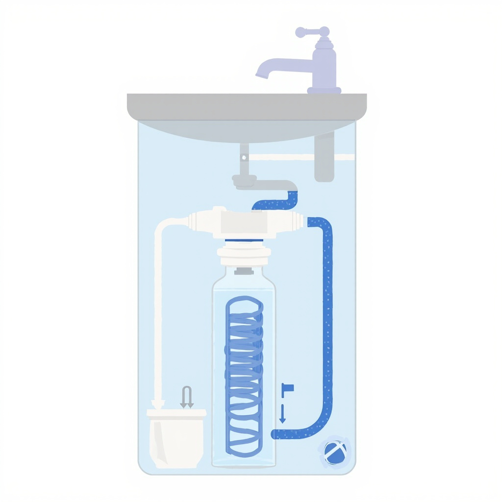 under-sink reverse osmosis system with multiple filtration stages and dedicated faucet